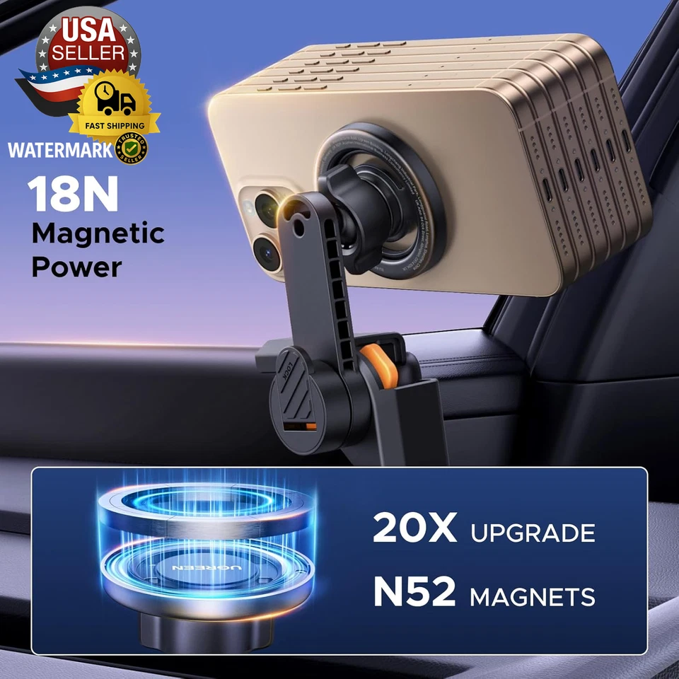 Soporte de teléfono UGREEN para accesorios Tesla modelo 3 e Y Magsafe imán de montaje en coche Foto 2 de 4