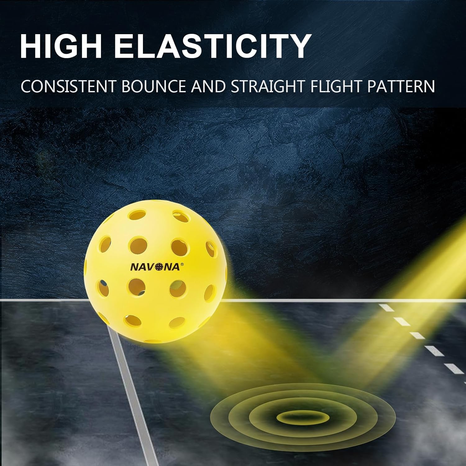 Navona 48 Pack Premium 40-Holes Outdoor Pickleball Balls, Meet USAPA Official