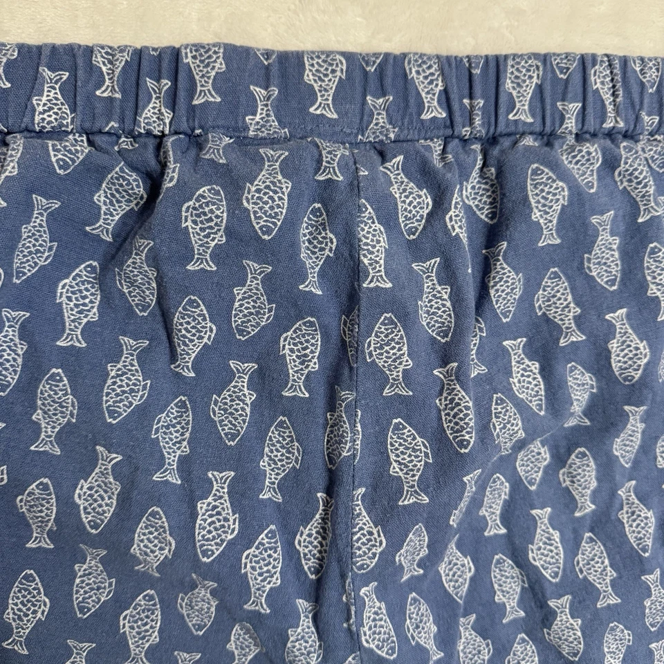 Pantalones al Tobillo Coldwater Creek Boho Estampado de Peces Talla Grande 24 Mezcla de Lino Costero Foto 3 de 4