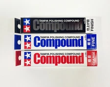 Tamiya 87068+87069+87070 Model Polishing Compound Coarse/Fine/Finish 22ml Set