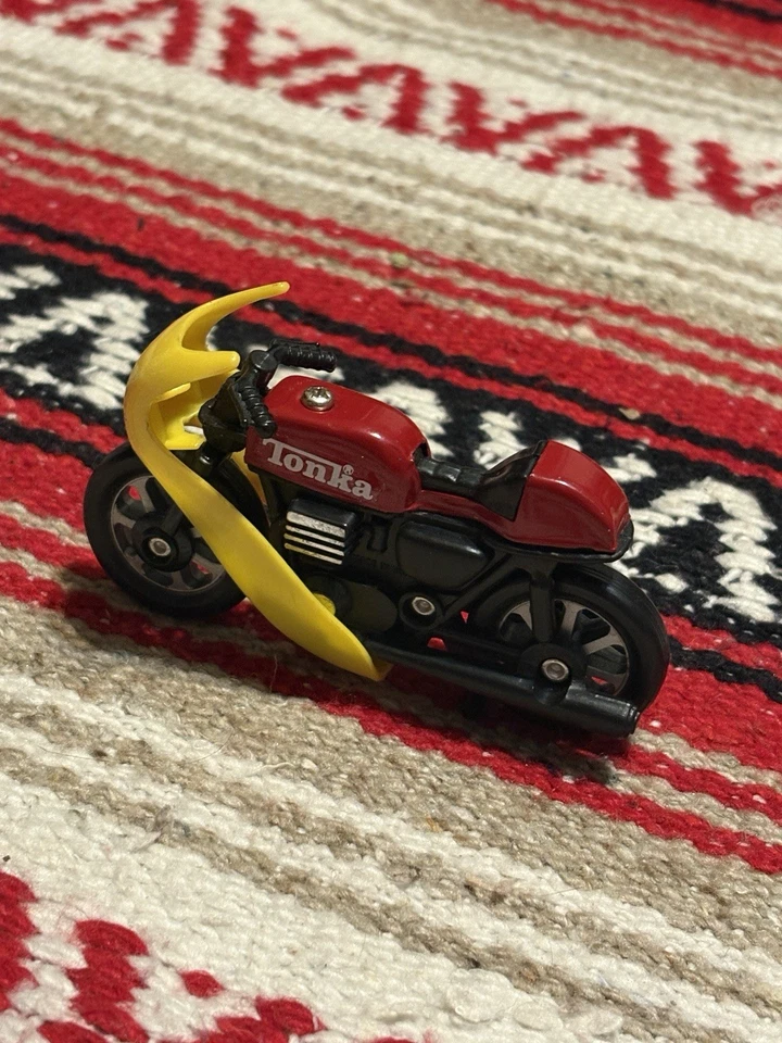 De colección Tonka Rojo Motocicleta Café Racer Kickstand 1979 Juguete Hong Kong Honda Motor Foto 4 de 4