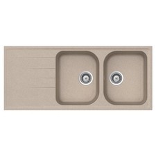 Schock Lavello 2 vasche (116x50cm) LITHOS Avena Ruvido opaco LITD200A58N