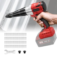 Cordless Rivet Gun for Mil-Waukee 18V Battery, Electric Rivet Tool with LED L
