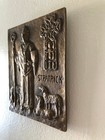 Bronze St. Patrick Wall Plaque German Relief Shamrock Staff Sheep Saint Limberg — photo 8