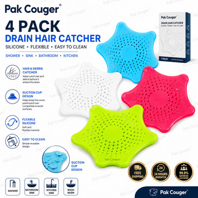 4 Silikon Dusche Abfluss Haarfänger Küche Spüle Sieb Filter Stopfen Falle Abdeckung