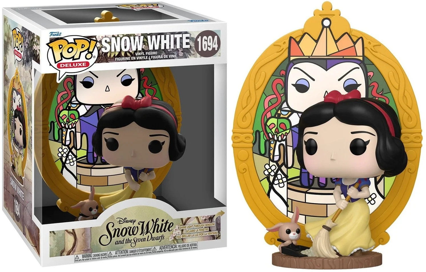 Pop! Deluxe Snow White 169 Figurine de Collection Vitrail Reine Disney