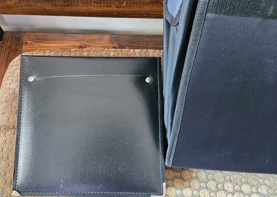 Estuche de transporte de carpeta y archivo con cremallera estilo recortado para álbumes de recortes más libro adicional Foto 4 de 4