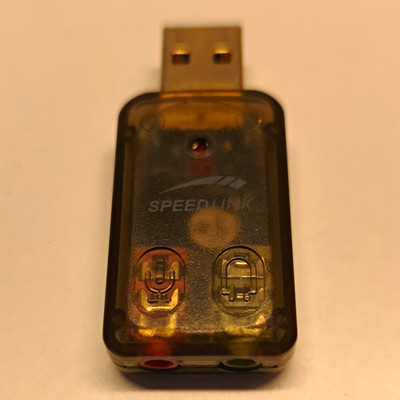 SPEED LINK USB 2.0 externe Soundkarte Stick, Stereo, 3,5 mm Ein- & Ausgang