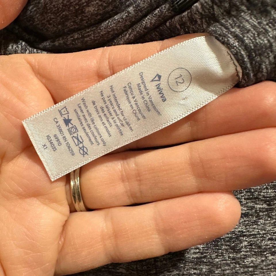 Ivivva by Lululemon Athletic Shrug Heather Grey Wrap Waist Size 12 Girls - Image 4 of 4