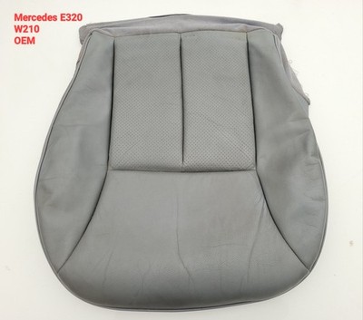 Genuine Mercedes W210 E320 300E Front Seat Cover Gray Leather Upholstery OEM