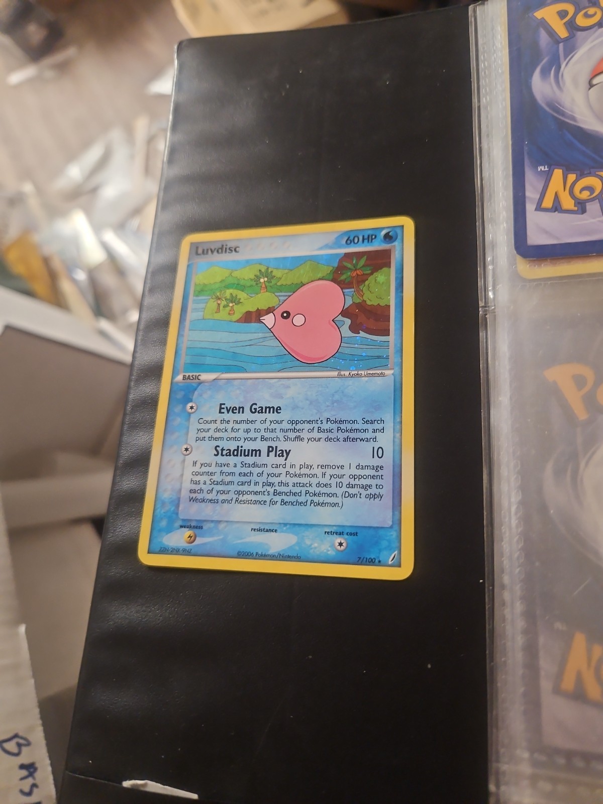 Luvdisc 7/100 Crystal Guardians Holo Pokemon card LP