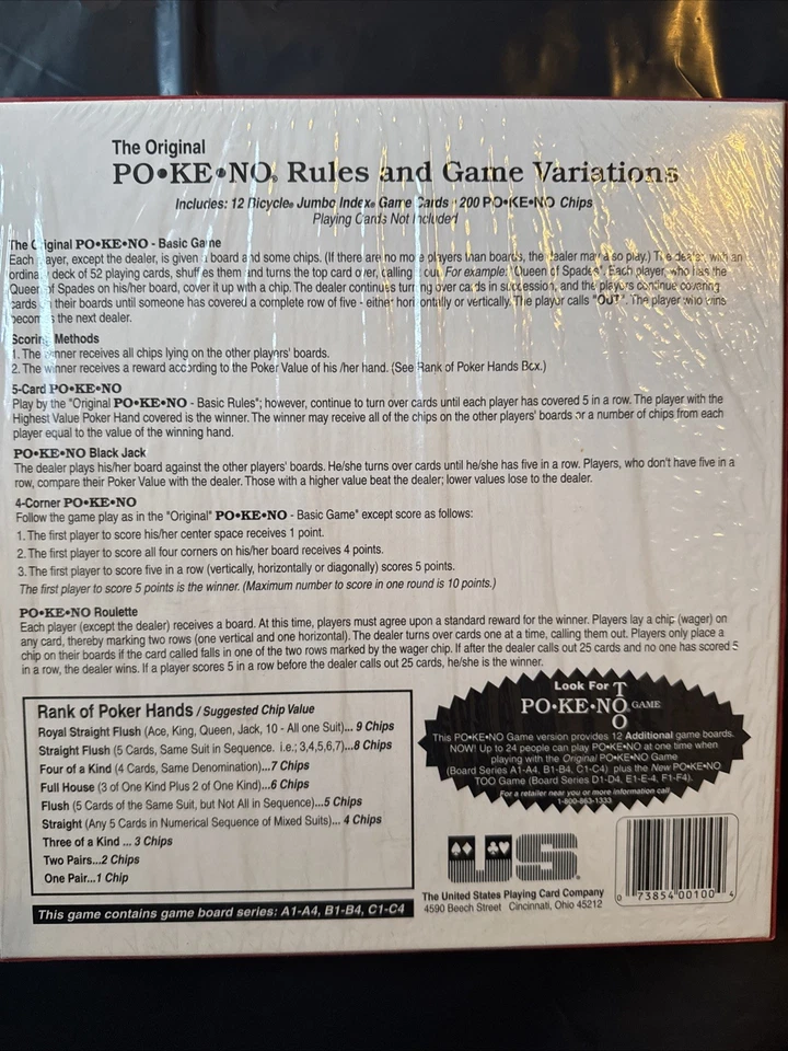 Bicycle The Original PO.KE.NO. Board Games. New. Sealed - Image 2 of 2