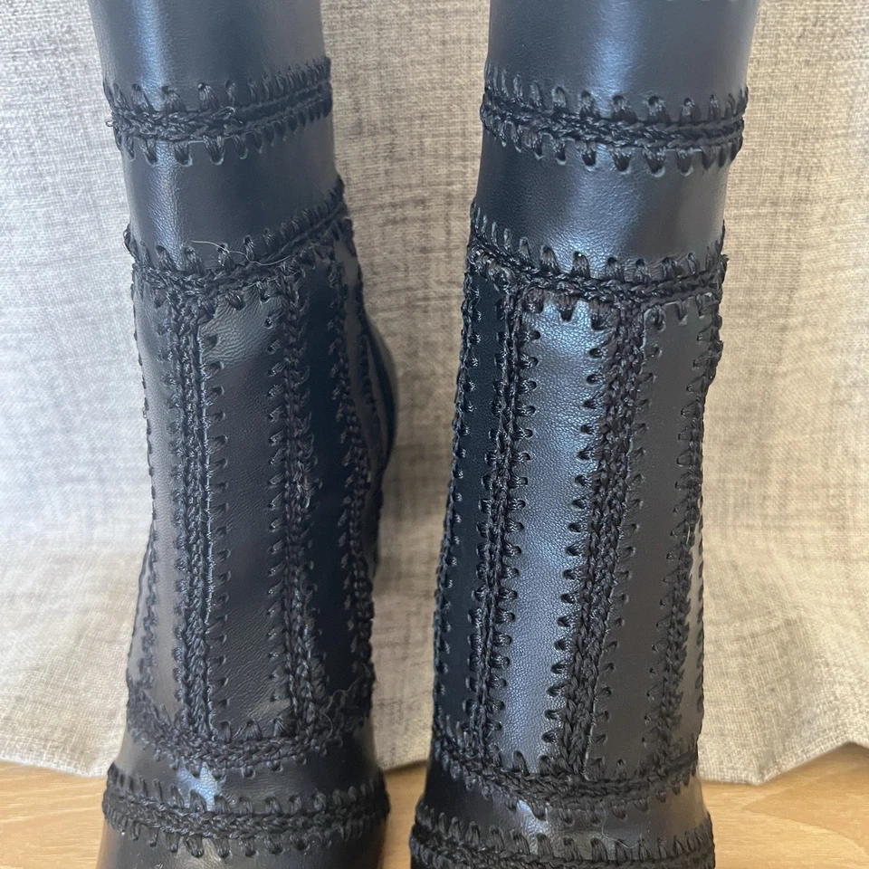 Botines de cuero bordados en negro ALEXANDRE BIRMAN Beatrice Foto 2 de 4