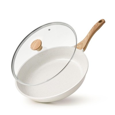 SENSARTE Nonstick Ceramic Frying Pan with Lid 8/9.5/10/11/12.5 Inch Omelet Pan S