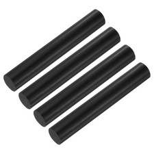 ABS Plastic Rod Round 15 mm x 100 mm Black for Model Material 4 Pcs