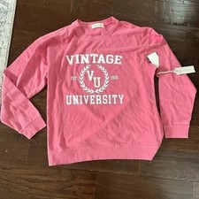 Vintage Havana/ocean drive- University crew sweatshirt pink-Large-NWT