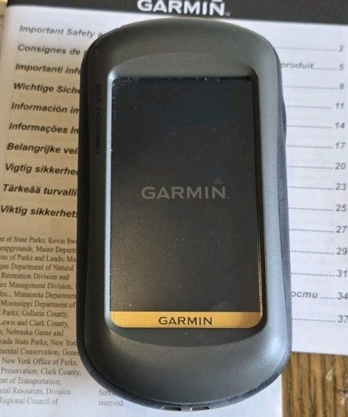 Sistema GPS GARMIN Oregon 200 com lote TOPO 24k oeste, 24k norte central, Nat Geo - Imagem 4 de 4