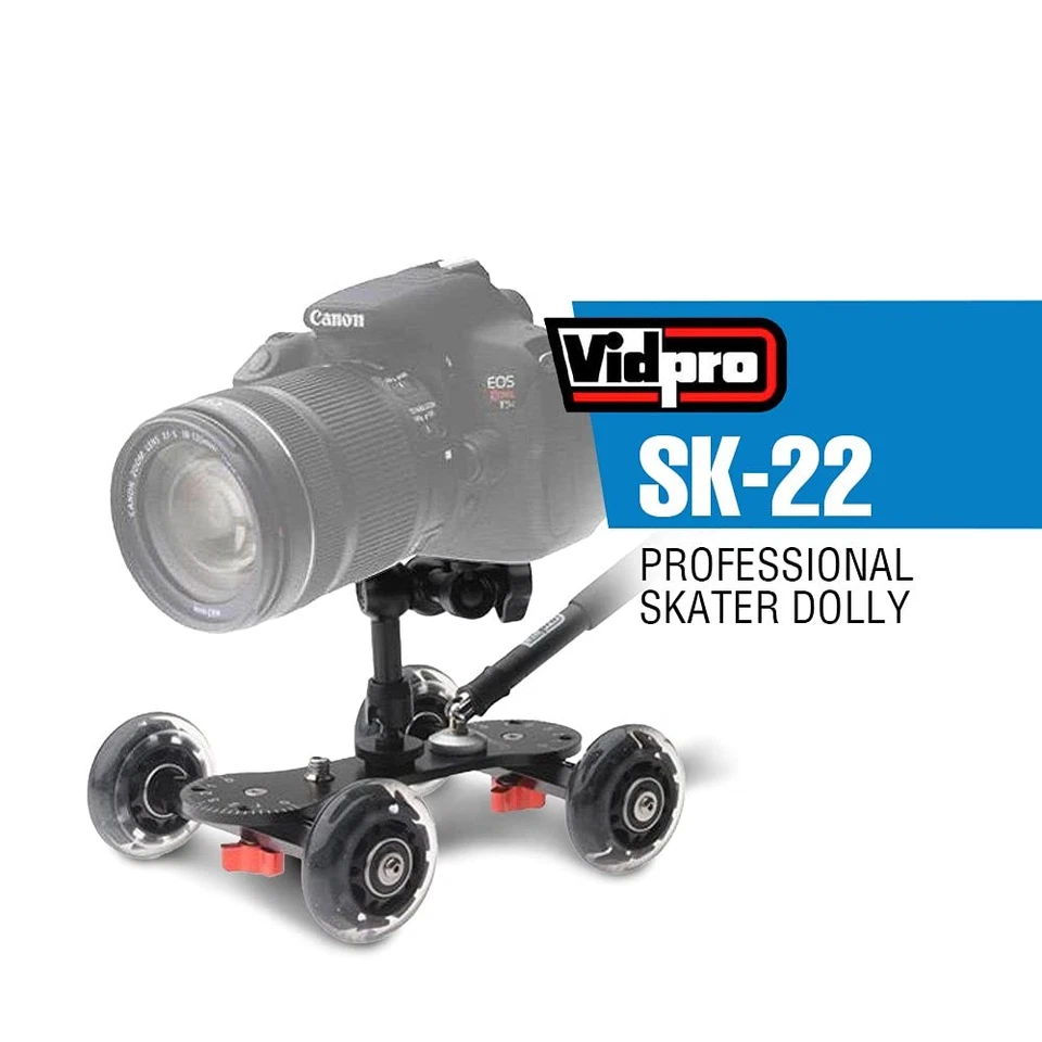 SK-22 Carretilla Patinadora Profesional - Deslizante Rodante para Cámaras DLSR y Videocámaras... Foto 2 de 4