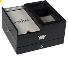 Black Ashton Cigar Valet Humidor