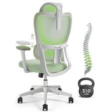 Ergonomic Mesh Office Chair, 155° Tilt Lock Comfy Office Chair with Adjustable