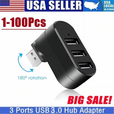 3 Port High Speed USB 3.0 Multi HUB Splitter Expansion Desktop PC Laptop lot