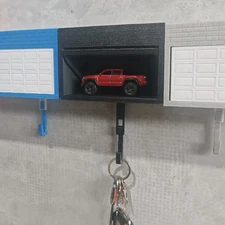 Car Garage Key Holder with Opening Door, Hot Wheels Garage, Man Cave Decor