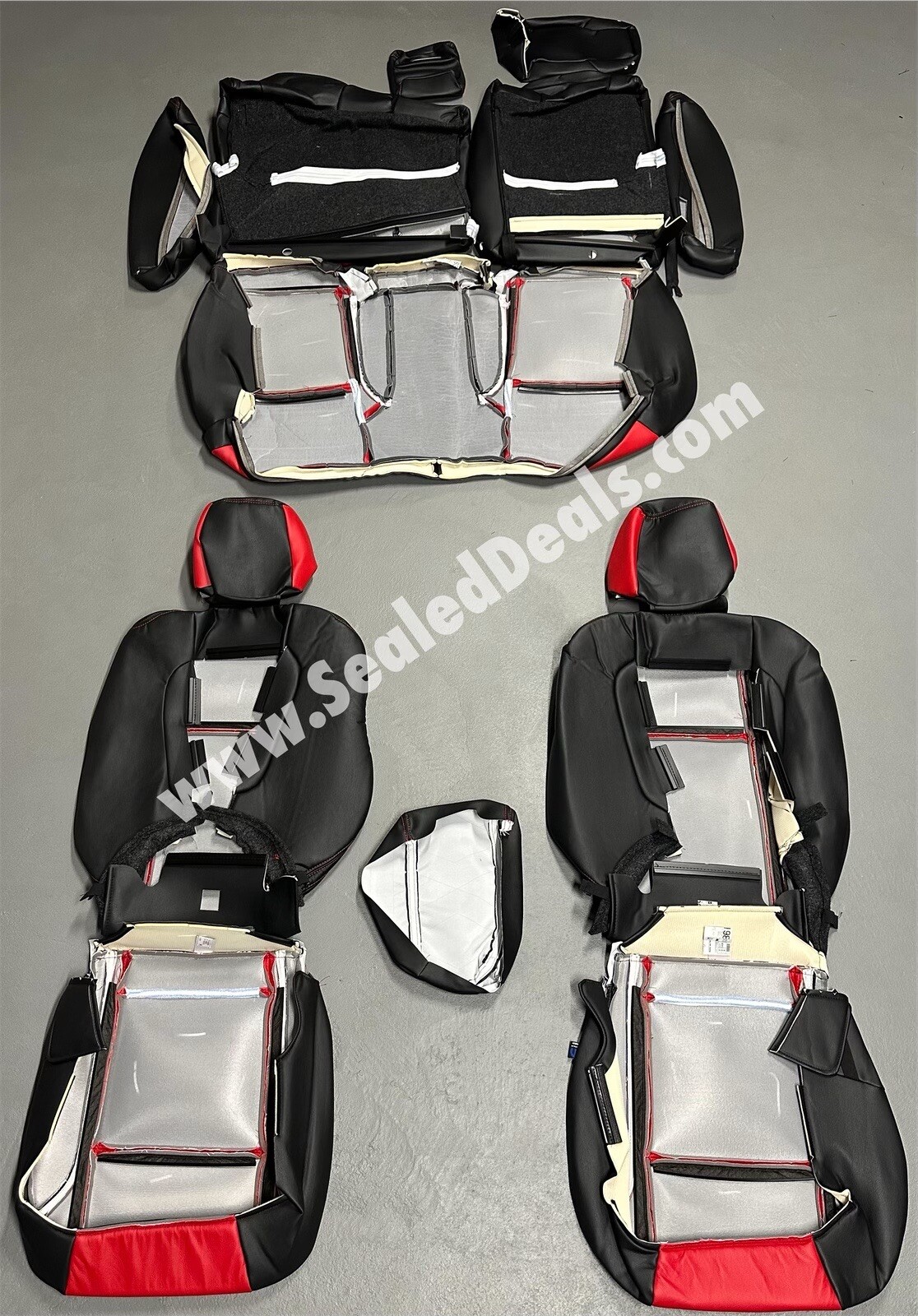 Black & Salsa Red Leather Seat Covers for 201523 Dodge Charger w Scat Pack Logo eBay