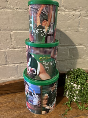 AFL Nestle Milo Advertising Tins Set x 3 Australian Rules Football Canisters - Picture 6 of 7