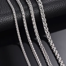 2.5mm-6mm 21-100cm Stainless Steel Keel Link Chain For Necklace Jewelry Findings
