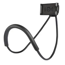 Universal Hanging On Neck Cell Phone Mount Holder Flexible Lazy Bracket Stand