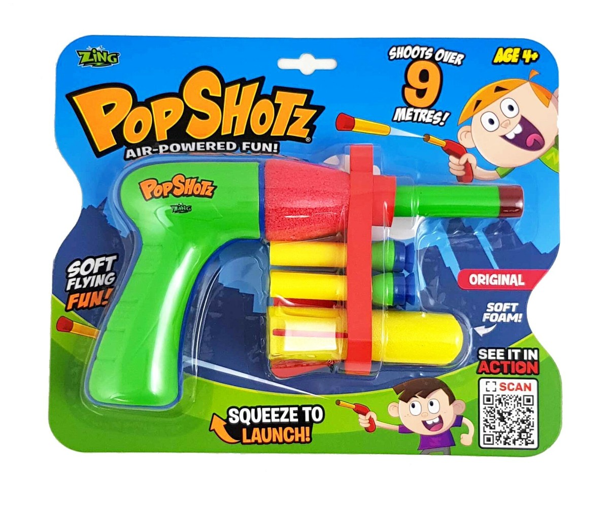 ZING Outdoor Sports Classics Pop Shotz Air-Powered Toy Gun GREEN