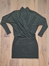 Banana Republic Supersoft Faux-Wrap Sweater Dress, Pine Green, Size L, Brand New