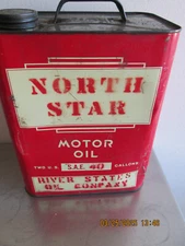 Vintage North Star River States Oil Can Two Gallon Oil Can Shell Oil