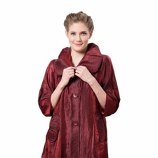 Damee Nyc Signature Swing Jacket In Brick Nwt Med