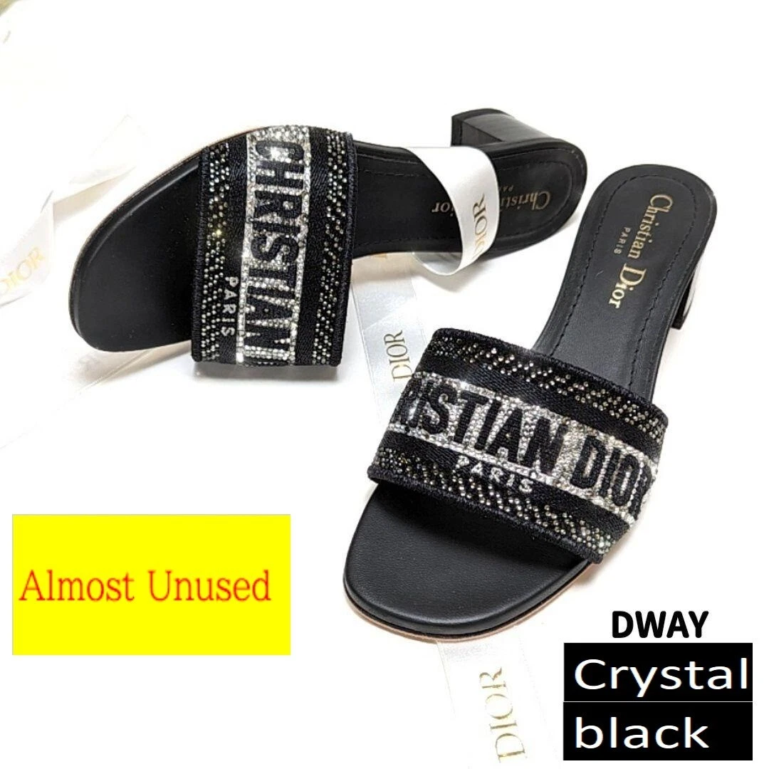 Sandales authentiques Dior Dway taille 35,5 noires