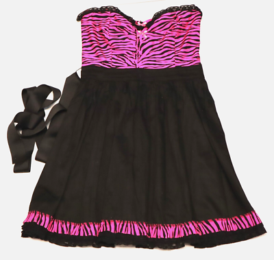 pink zebra dress 2000s Help me find a prom like this : r/Mcbling Vintage 90s PINKY PINUPS DOLL