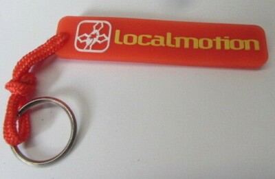 Vintage Local Motion Hawaii SURFBOARDS  KEY CHAIN RED SURFING SURFER