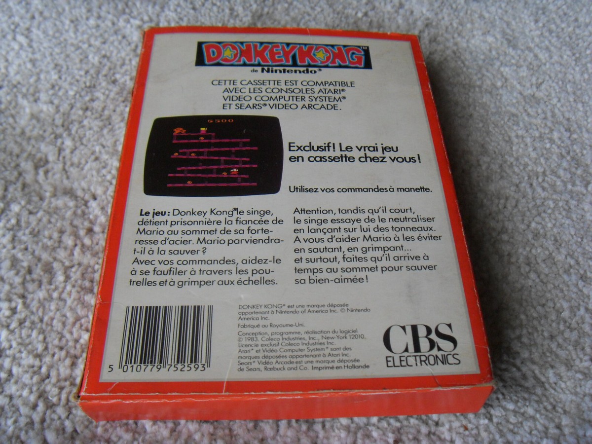 Jeu Atari 2600 Donkey Kong - Version SECAM France Rare - Fonctionnel & Très Bon état