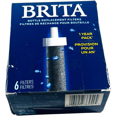 BRITA Bottle Replacement Filters 6 Filters 1 Year Pack - NEW