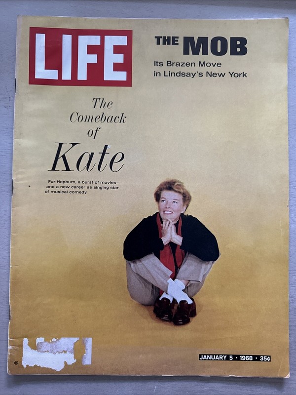 Life Magazine January 5 1968 The Mob  -  Katherine (Kate) Hepburn