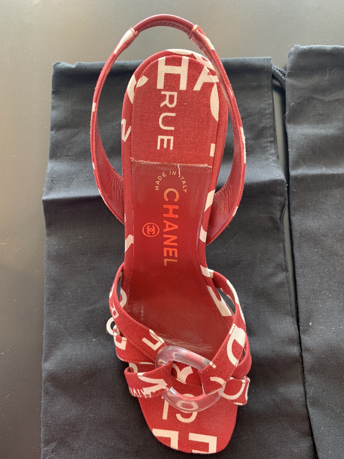 100 Authentic Chanel Sandals Size 38 Gem