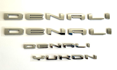 Chrome Door Rear DENALI Yukon Emblems Letters 2021-2023 GMC Yukon Yukon XL