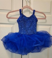 Weissman 60th Anniversary 12410 Blue Tutu Sequin Dress Dance Costume Size XSC