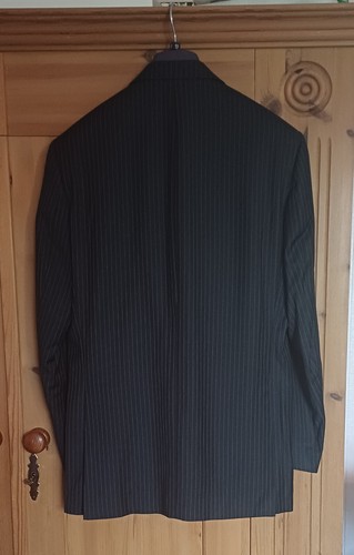 Racing Green Suit 40R Chest 34R Trousers Charcoal Grey Pinstripe - Picture 2 of 8