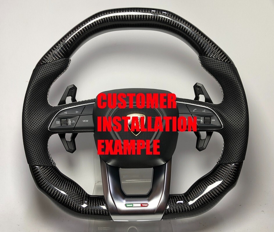 Carbon flat top Sport steering wheel Lamborghini URUS models No Exchange Yellow