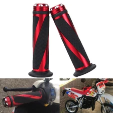 Motorcycle Red 7/8" Hand Grips For Honda Yamaha Suzuki Kawasaki Dirt Bikes ATV