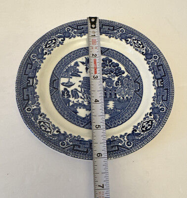 1920's BLUE Willow Woods Ware, Wood & Sons ENGLAND, 6