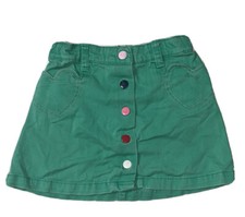 Preowned- H M Button Front Stretch Denim Skirt Girls Size 5-6Y 