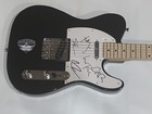 LOS LOBOS SIGNED BLACK ELECTRIC GUITAR DAVID HIDALGO CAESAR ROSAS ALL 5 JSA COA — photo 2