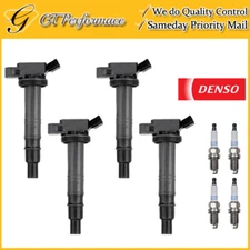 Quality Ignition Coil & DENSO Spark Plug 4PCS for xB/ Camry Matrix Solara 2.4L